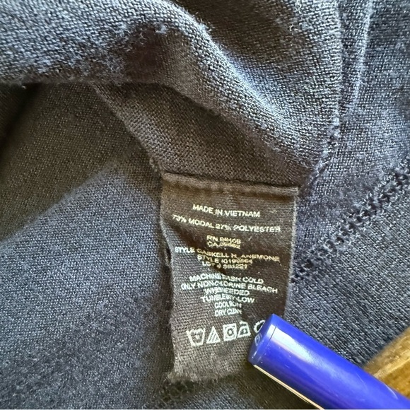 Theory  Navy Blue Henley Shirt - Picture 6 of 8